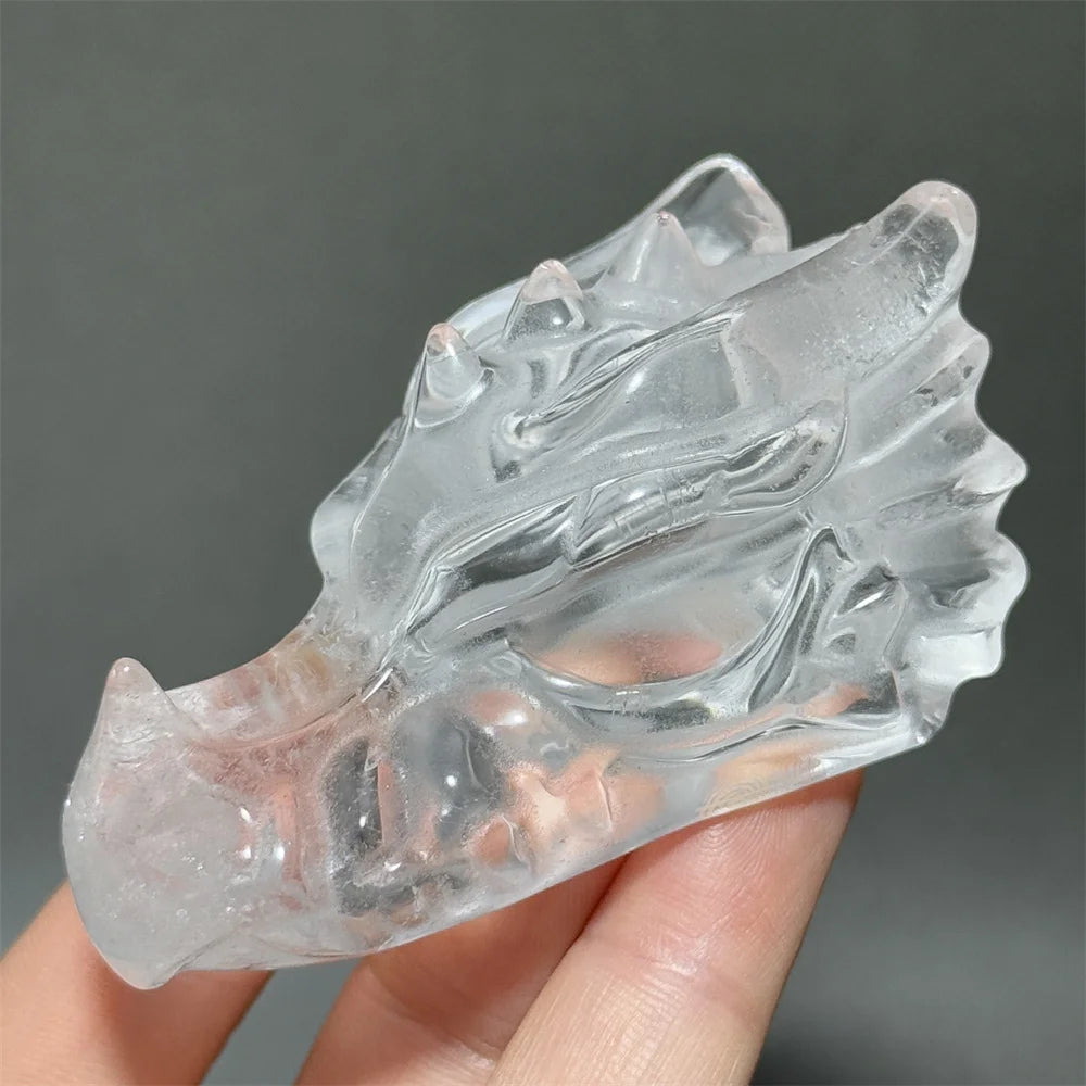 Clear Crystal Dragon Head-ToShay.org