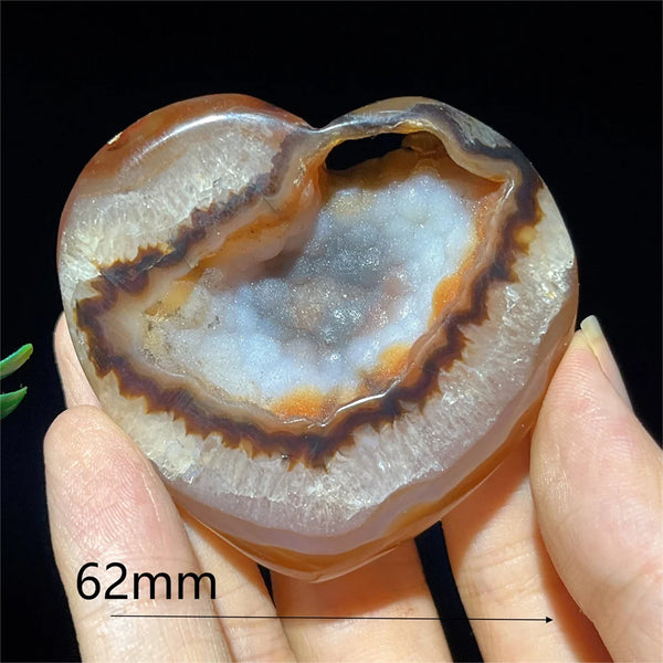 Orange Carnelian Druzy Agate Heart-ToShay.org