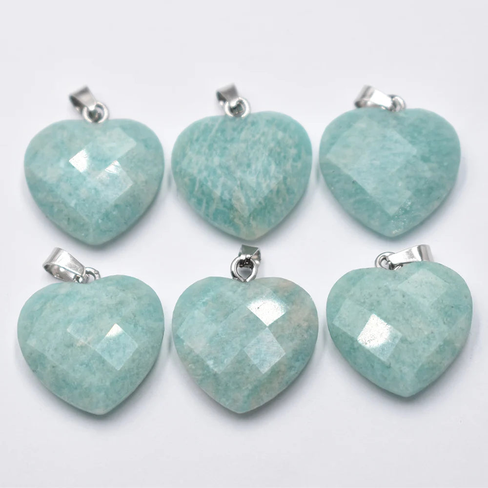 Mixed Crystal Heart Pendants-ToShay.org