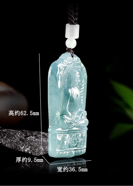 Blue Jade Amitabha Buddha-ToShay.org