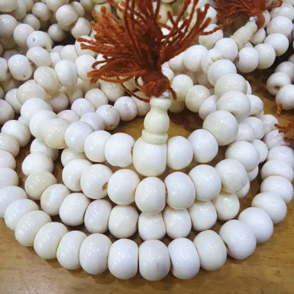 White Ox Bone Prayer Mala-ToShay.org