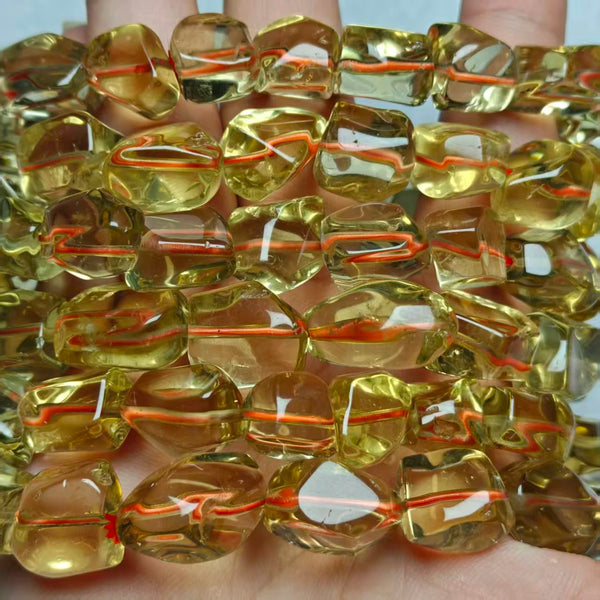 Yellow Citrine Bead Bracelet-ToShay.org