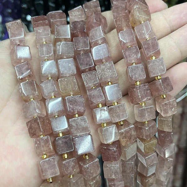 Pink Strawberry Quartz Beads-ToShay.org