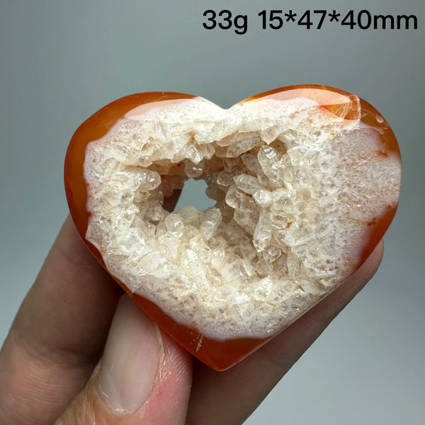 Red Agate Geode Heart-ToShay.org