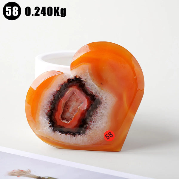 Red Agate Druzy Heart-ToShay.org