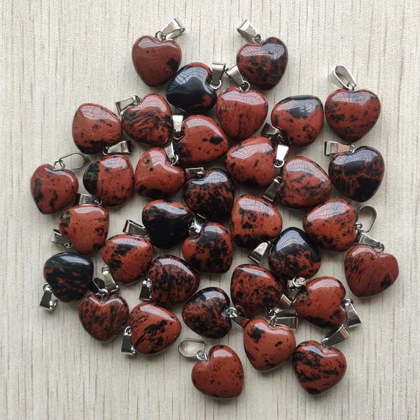 Mixed Crystal Heart Pendants-ToShay.org