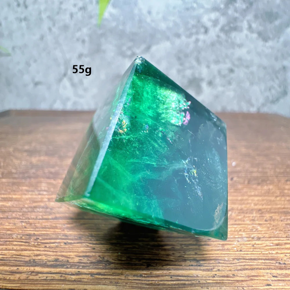 Green Fluorite Cube-ToShay.org