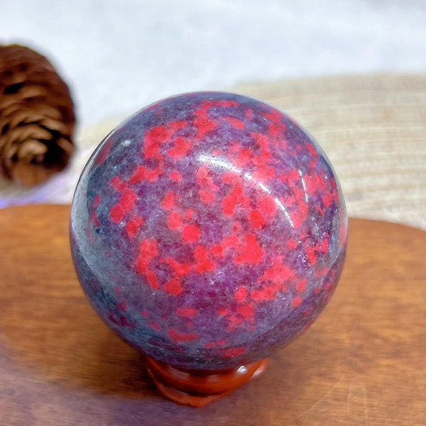 Fluorescence Ruby Kyanite Ball-ToShay.org