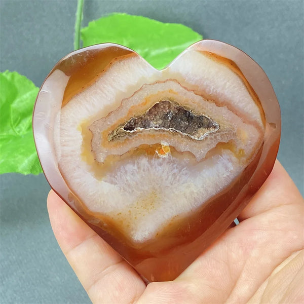 Red Agate Geode Heart-ToShay.org