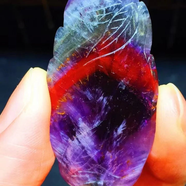 Red Auralite Cacoxenite Pendant-ToShay.org