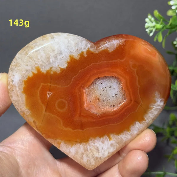Red Agate Geode Heart-ToShay.org