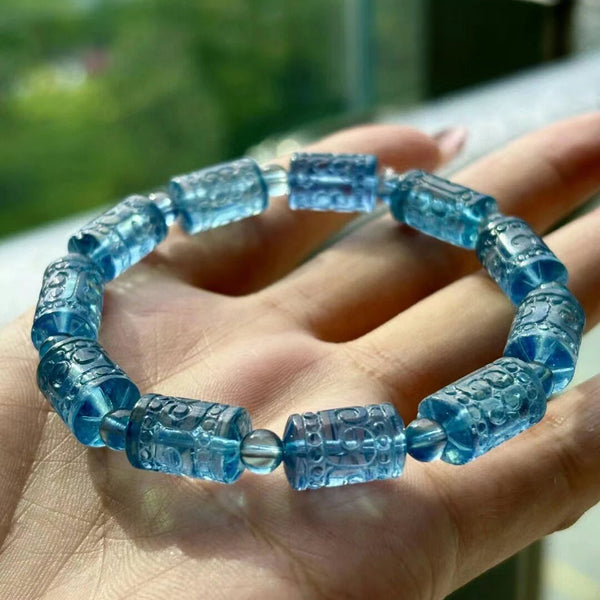 Blue Aquamarine Bracelet-ToShay.org