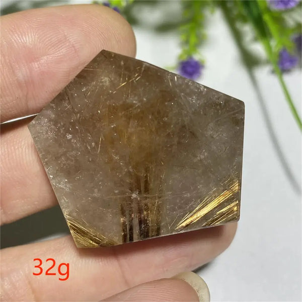 Gold Rutilated Hair Crystal-ToShay.org