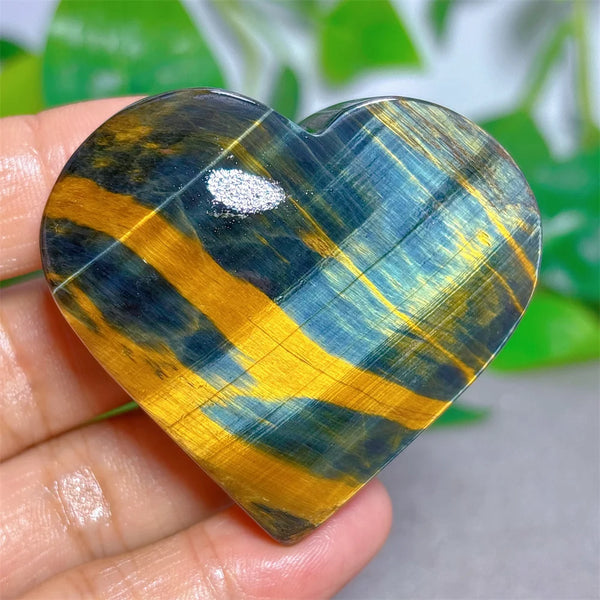 Yellow Blue Tiger Eye Heart-ToShay.org