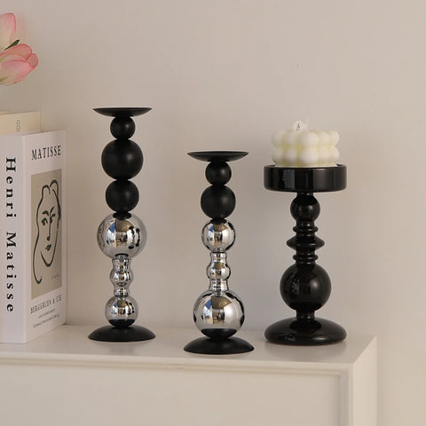 Black Steel Candle Stands-ToShay.org