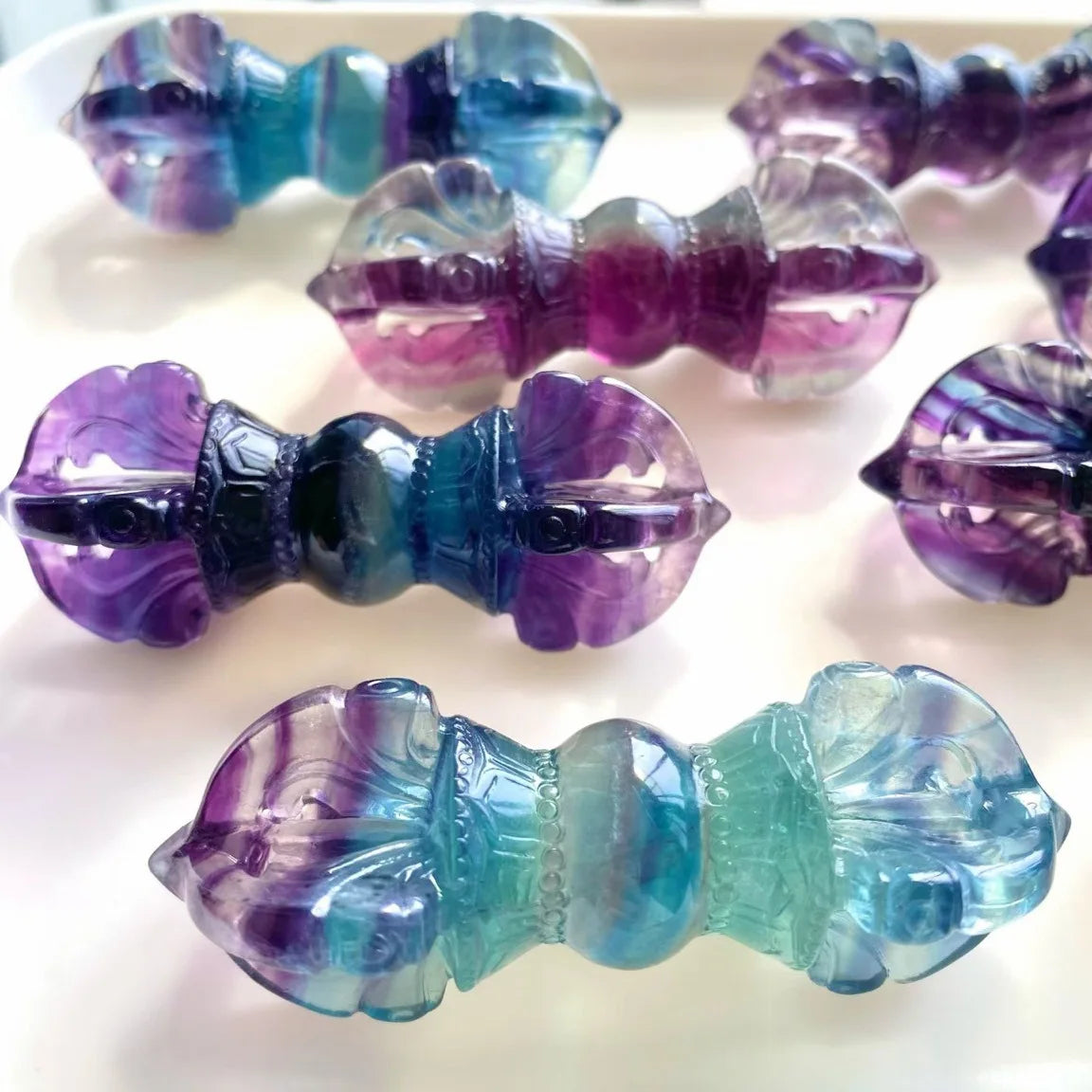 Rainbow Fluorite Figurines-ToShay.org