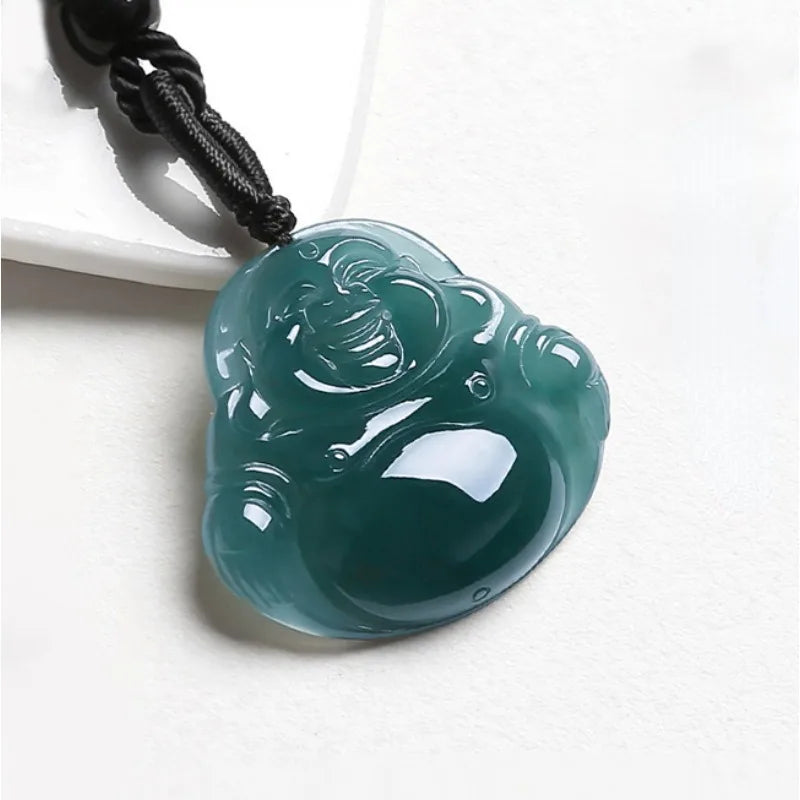 Blue Jade Buddha Pendant-ToShay.org