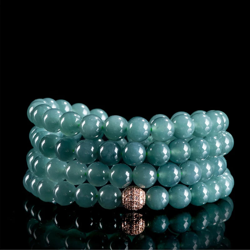 Green Jadeite Bead Necklace-ToShay.org