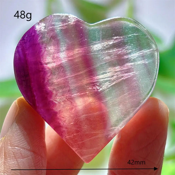 Rainbow Fluorite Heart-ToShay.org