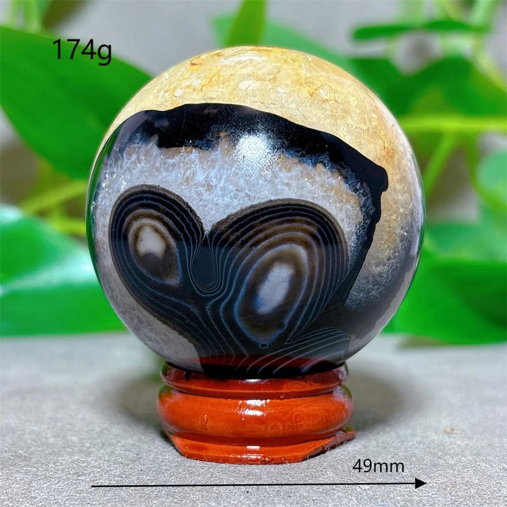 Black Silk Agate Ball-ToShay.org
