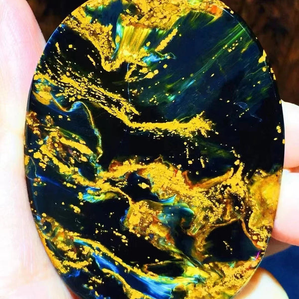 Blue Yellow Pietersite Pendant-ToShay.org