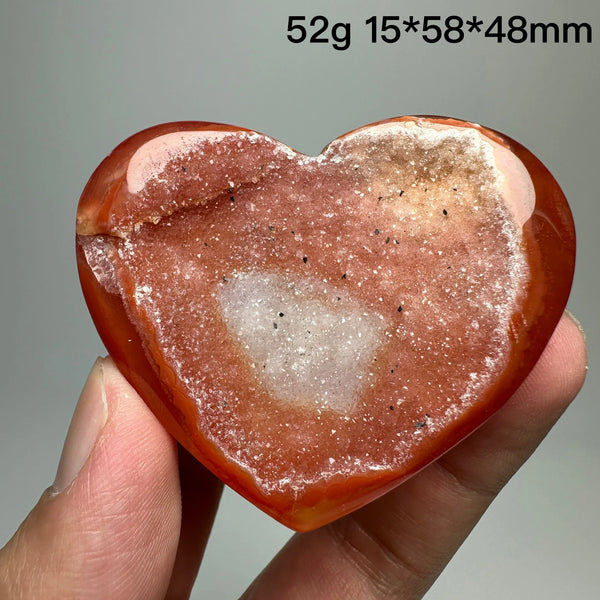 Red Agate Geode Heart-ToShay.org