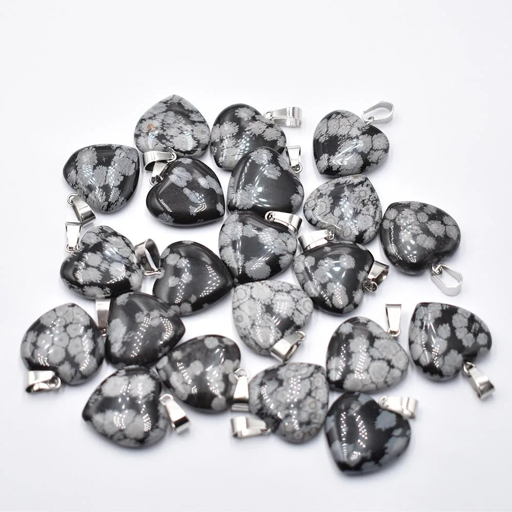 Mixed Crystal Heart Pendants-ToShay.org