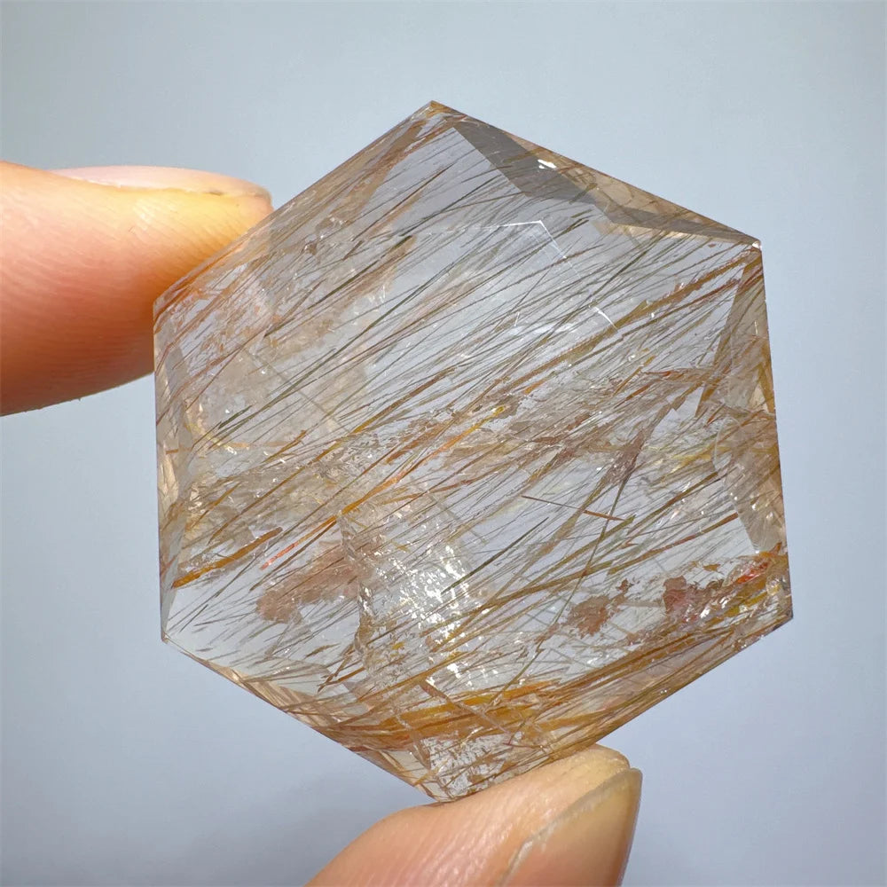 Green Tourmaline Rutile Hexagon-ToShay.org