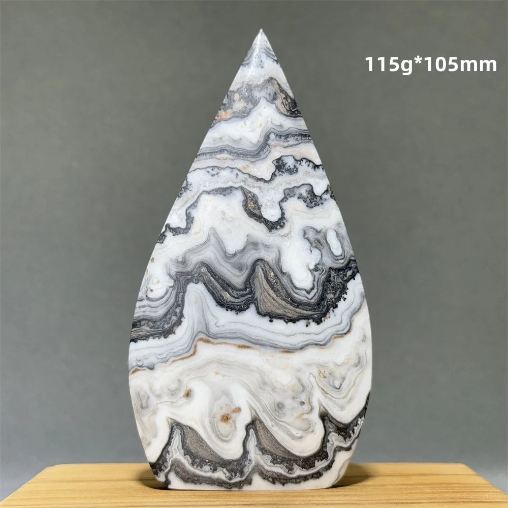 Grey Striped Agate Torch-ToShay.org