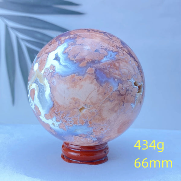 Pink Rose Hermosa Quartz Ball-ToShay.org