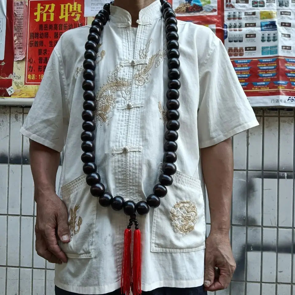 Red Wood Monk Buddha Beads-ToShay.org