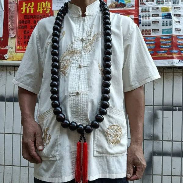 Red Wood Monk Buddha Beads-ToShay.org