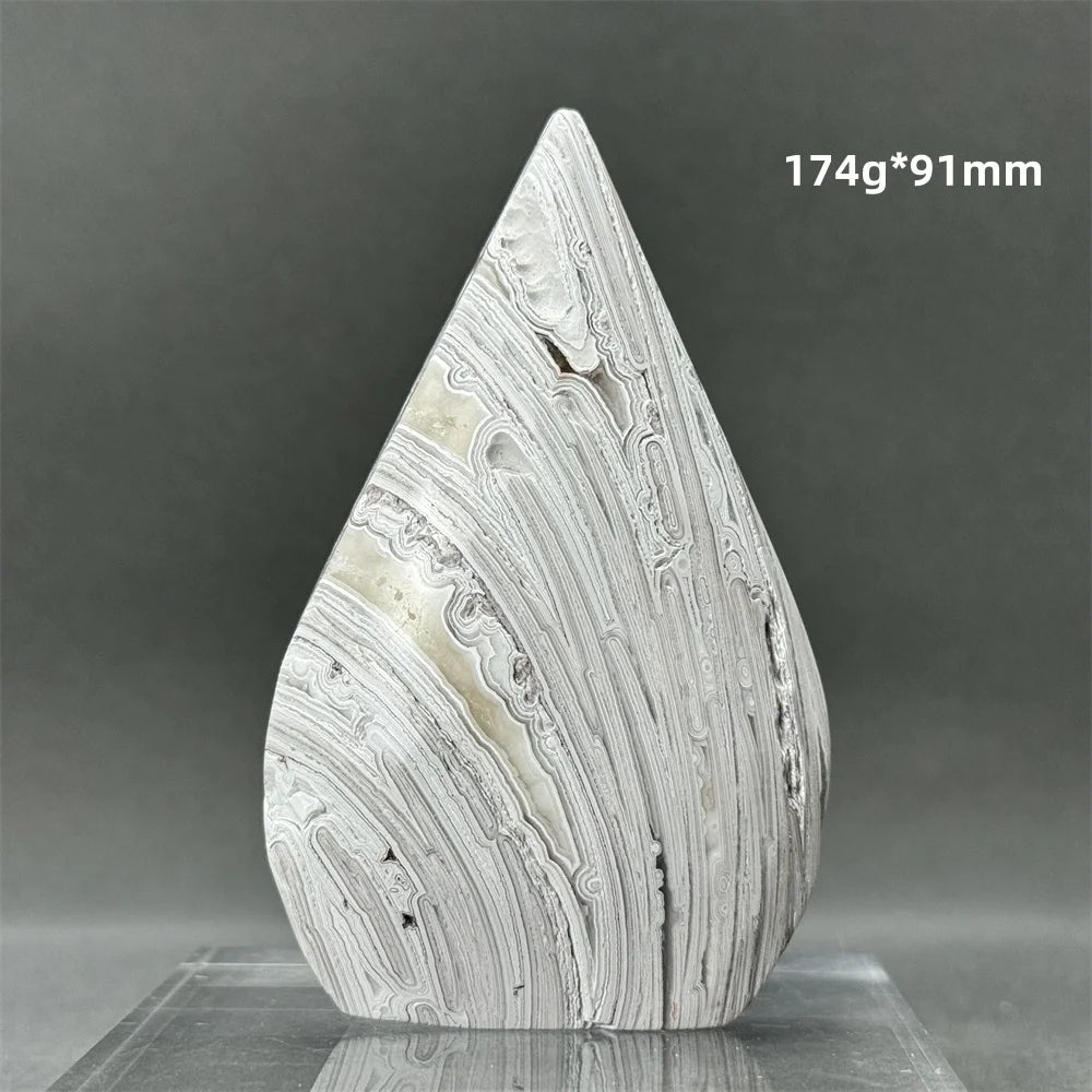 White Lace Agate Torch-ToShay.org