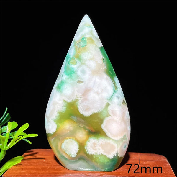Green Flower Agate Flame-ToShay.org