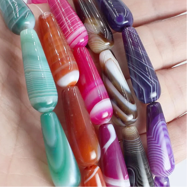 Mixed Stripe Agate Beads-ToShay.org