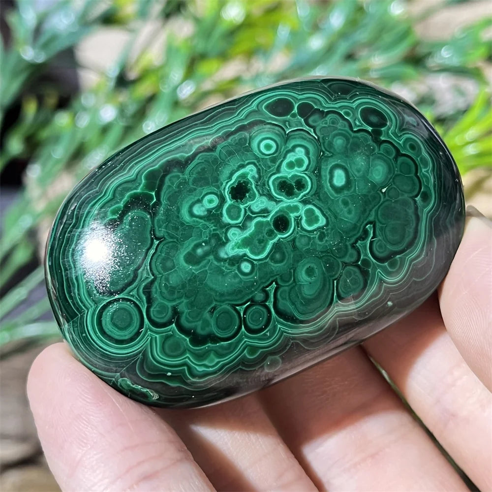 Green Malachite Palm Stone-ToShay.org