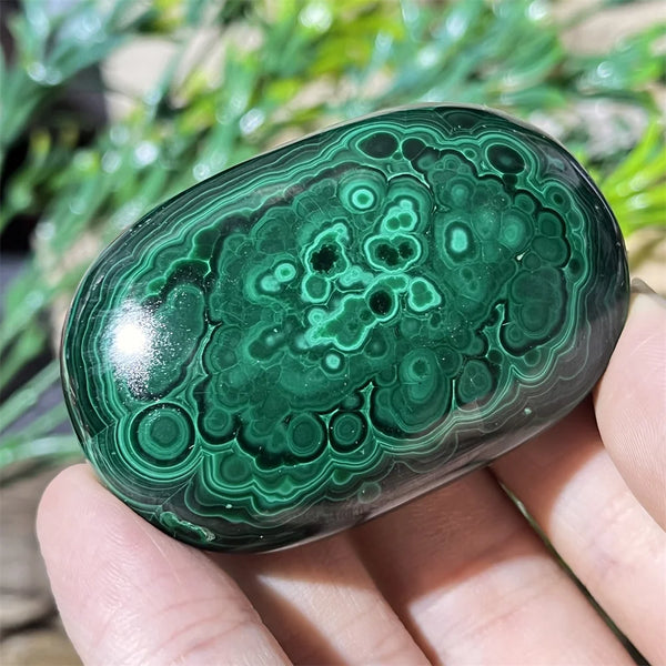 Green Malachite Palm Stone-ToShay.org