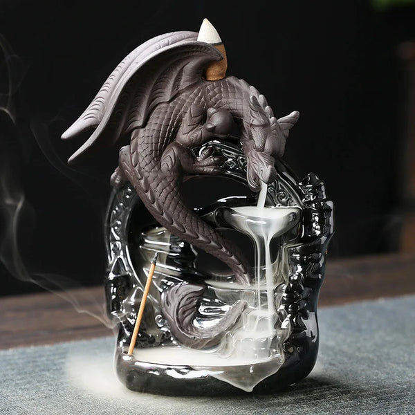 Dragon Waterfall Incense Burner-ToShay.org