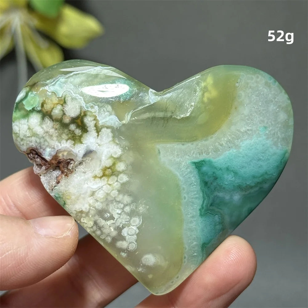 Green Cherry Agate Heart-ToShay.org