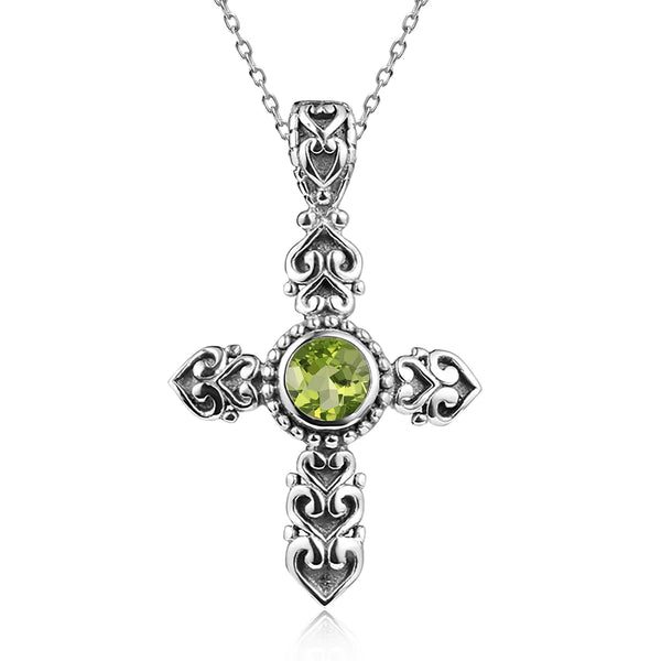 Mixed Gemstone Cross Pendants-ToShay.org