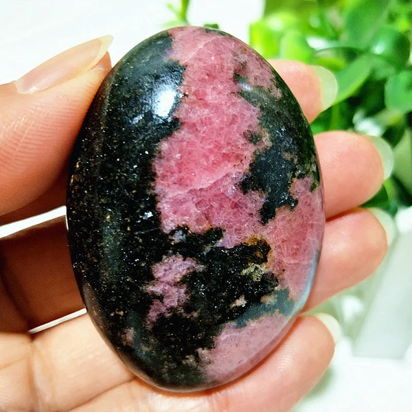 Pink Rosestone Palm Stone-ToShay.org