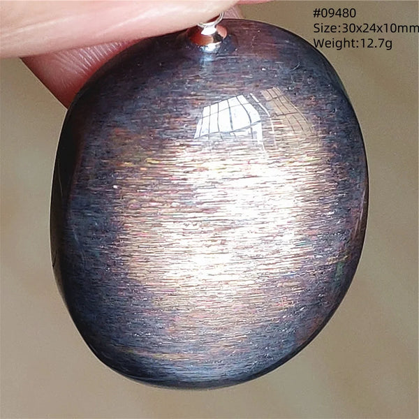 Black Sunstone Moonstone Pendant-ToShay.org