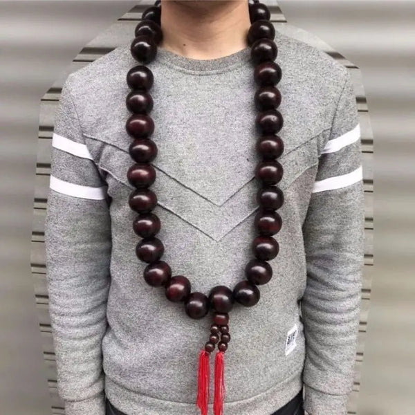 Red Wood Monk Buddha Beads-ToShay.org