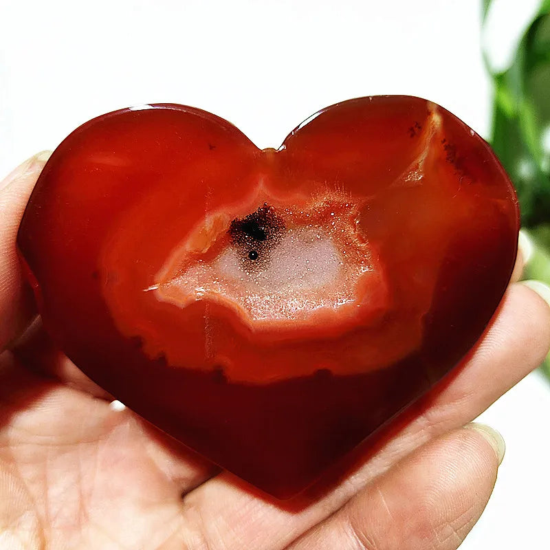 Red Agate Geode Heart-ToShay.org