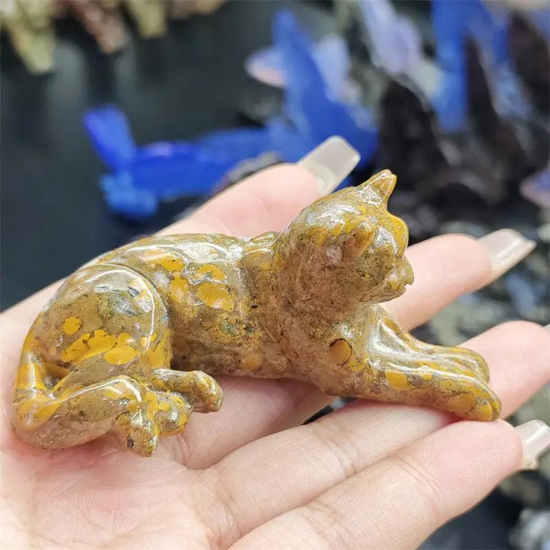 Yellow Unakite Cat-ToShay.org