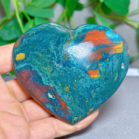 Green Ocean Jasper Heart-ToShay.org