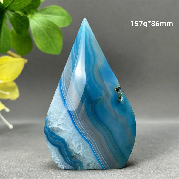 Blue Striped Agate Torch-ToShay.org