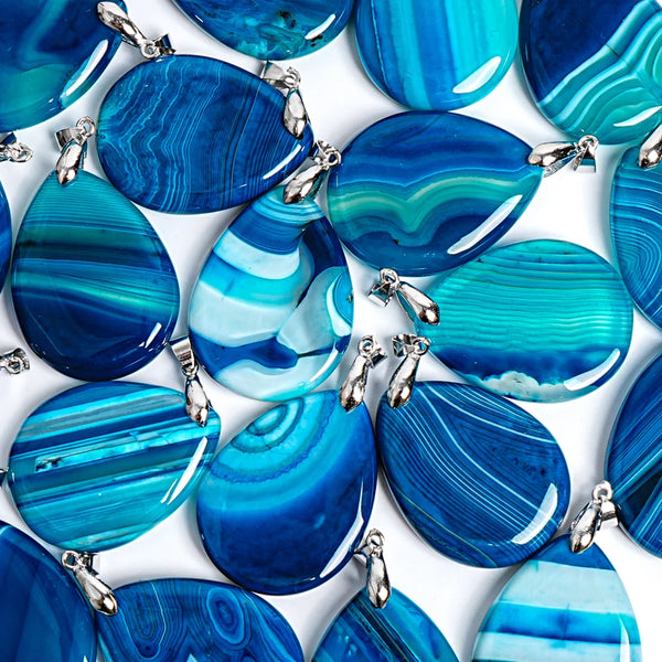 Blue Agate Pendant-ToShay.org