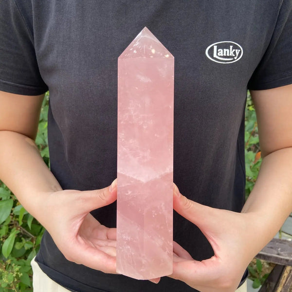 Pink Rose Quartz Obelisk-ToShay.org