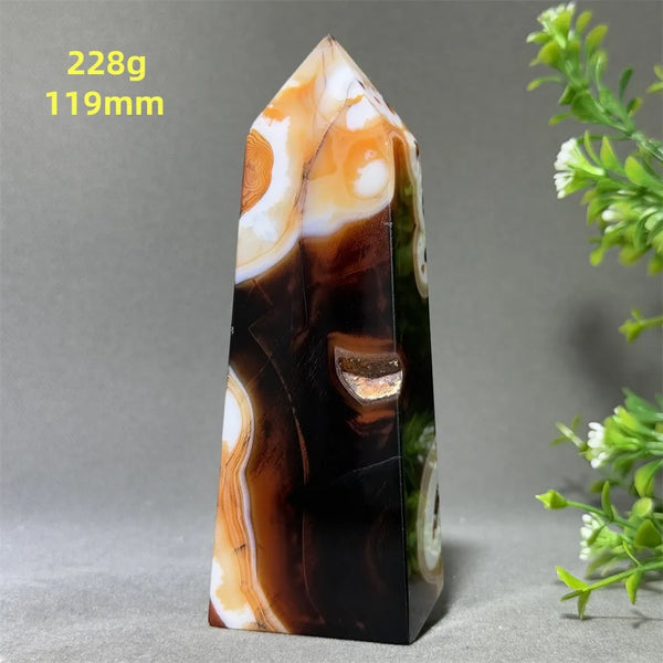 Black Red Striped Agate Obelisk-ToShay.org